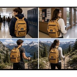 Summit Ridge 18 Inch  orange Tiel Backpack for School, Travel, Sports